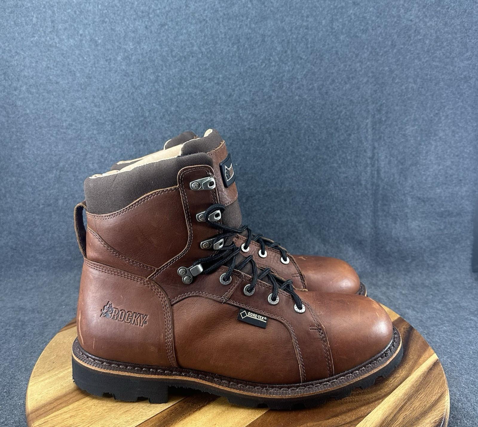 Rocky Brown Leather GTX Portland GoreTex Mens 8″ Hunting 200G Boot Sz 13 RKS0307