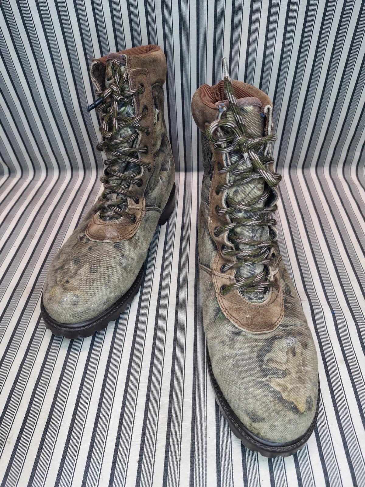 Rocky 840 Insulated Hunting Boots Men’s 11M Camo Leather USA Made