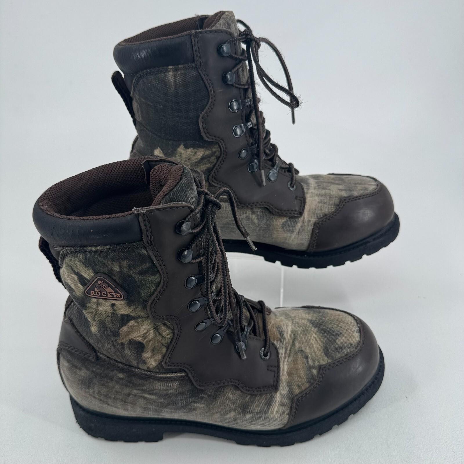 Rocky MENS Camo Camouflage Lace Up 1000 Grams Insulated Hunting Boots SIZE 7