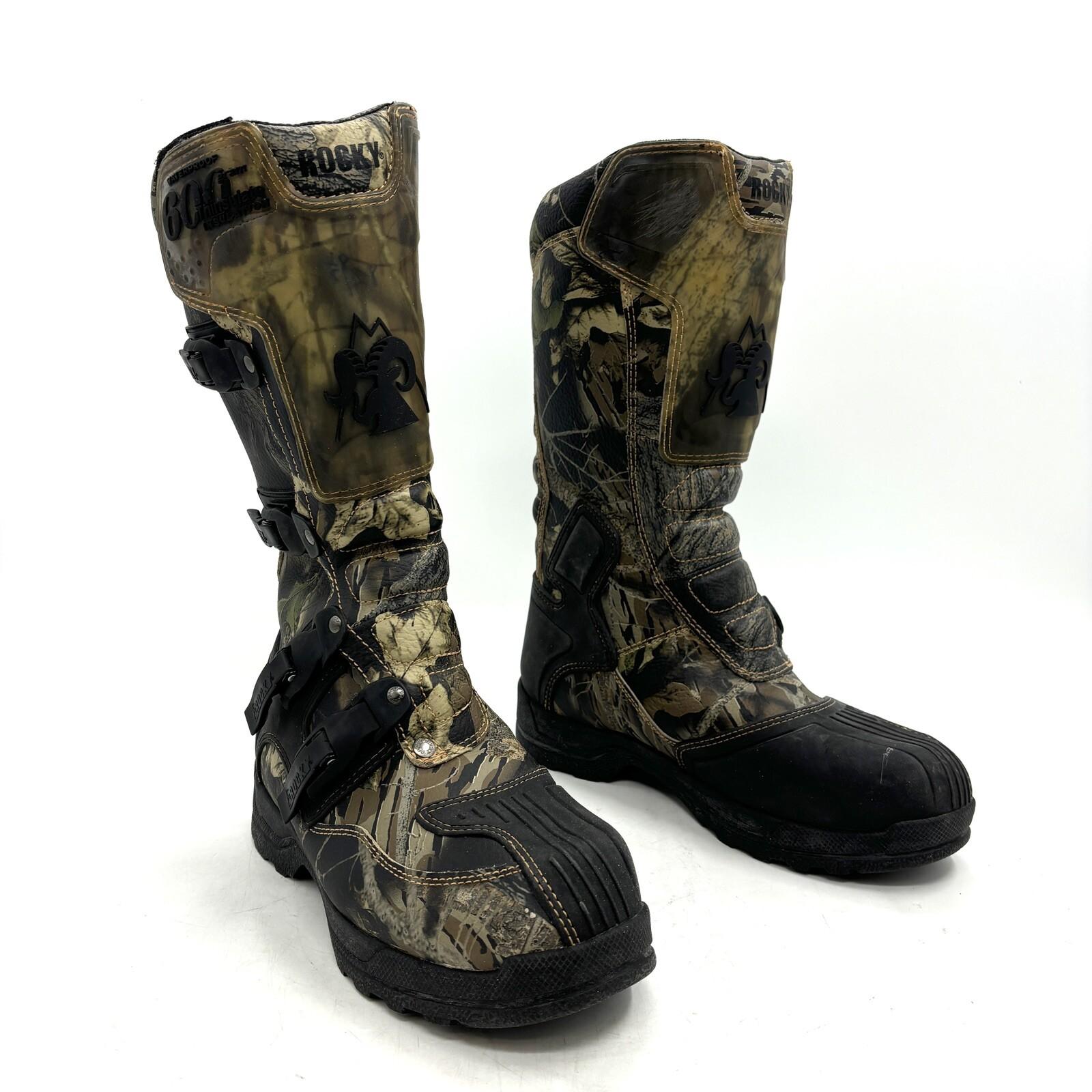 Rocky ATV Hunting Boots 600g Thinsulate Waterproof Mossy Oak 2920 Men’s Size 8.5