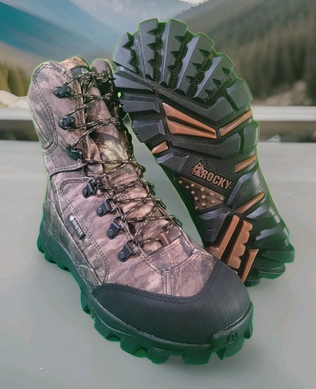 Rocky LYNX Mens 8″ 800g Gore-tex Insulated Waterproof Camo Hunting Boots, sz 8.5
