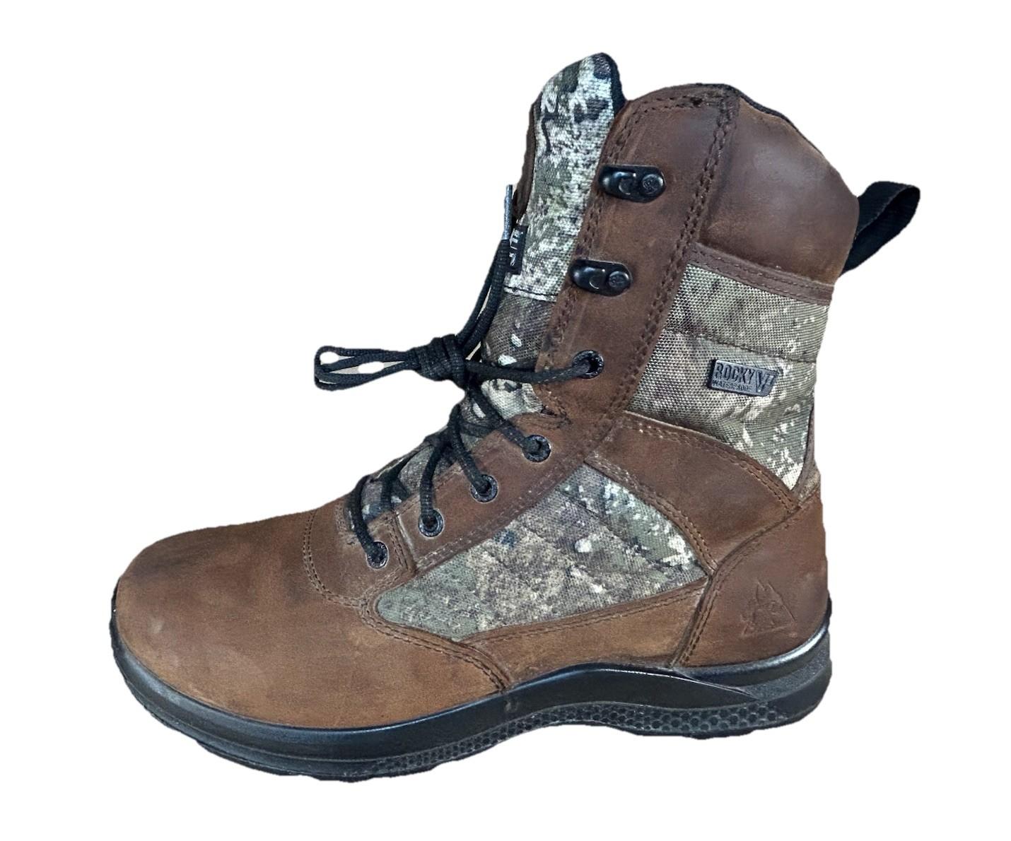 Rocky Mens 8” Real Tree Camo Boots size 9W #51843 400g 3M Insulated Hunting Hike