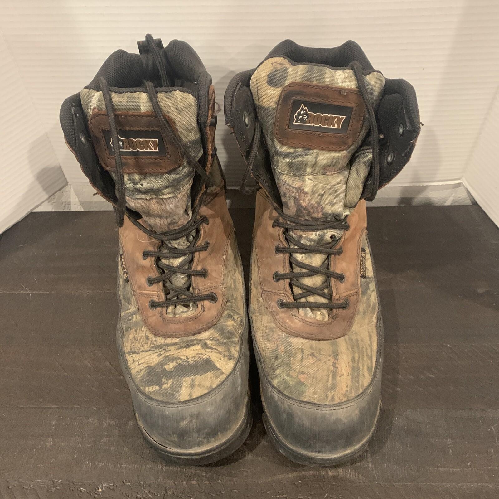 Rocky 4755 Core Camo 800G Waterproof Mens Boots Ankle Brown Size 11 M