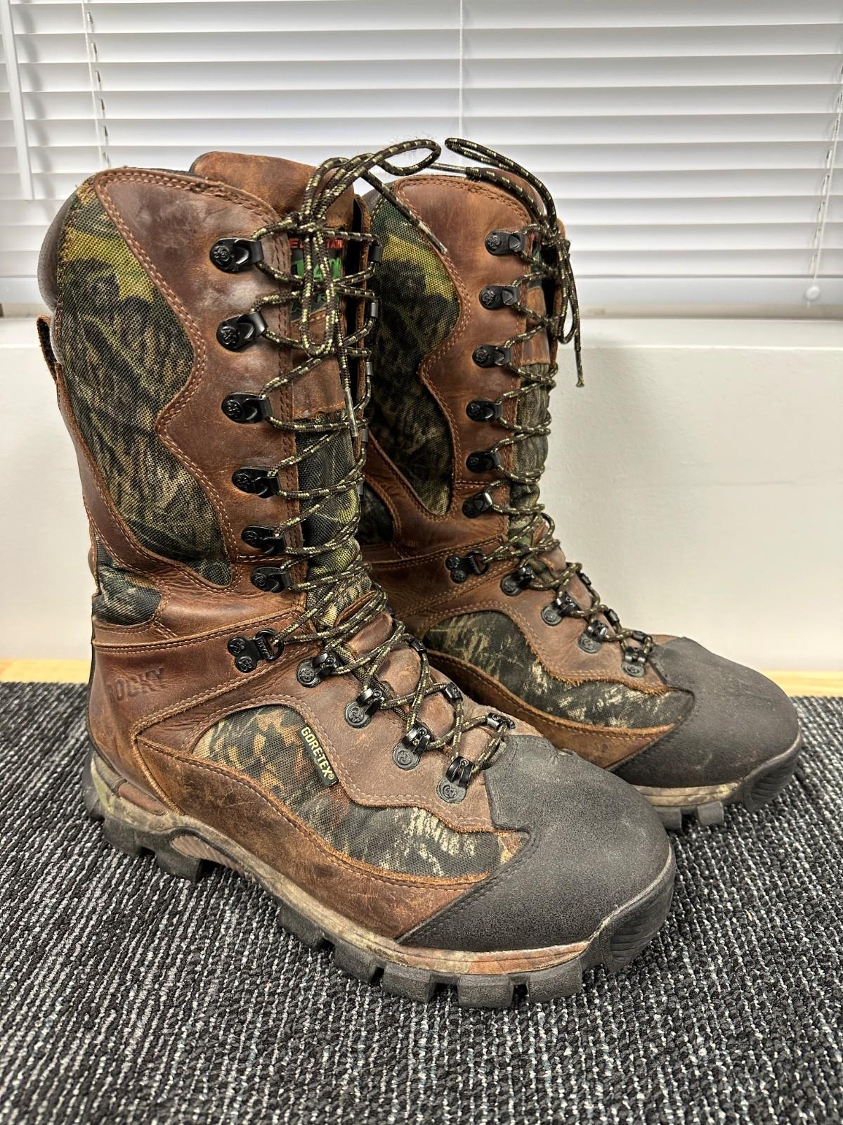Rocky Camo Hunting Work Boots 11.5″ Tall Size 12 Wide 1400 Grams Thinsulate