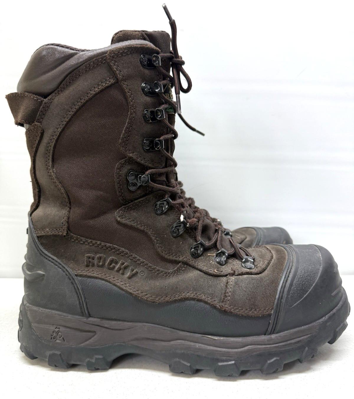 ROCKY 1200gr  Men’s 10 M  Brown Waterproof Lace Up Hiking Hunting Boots 7456