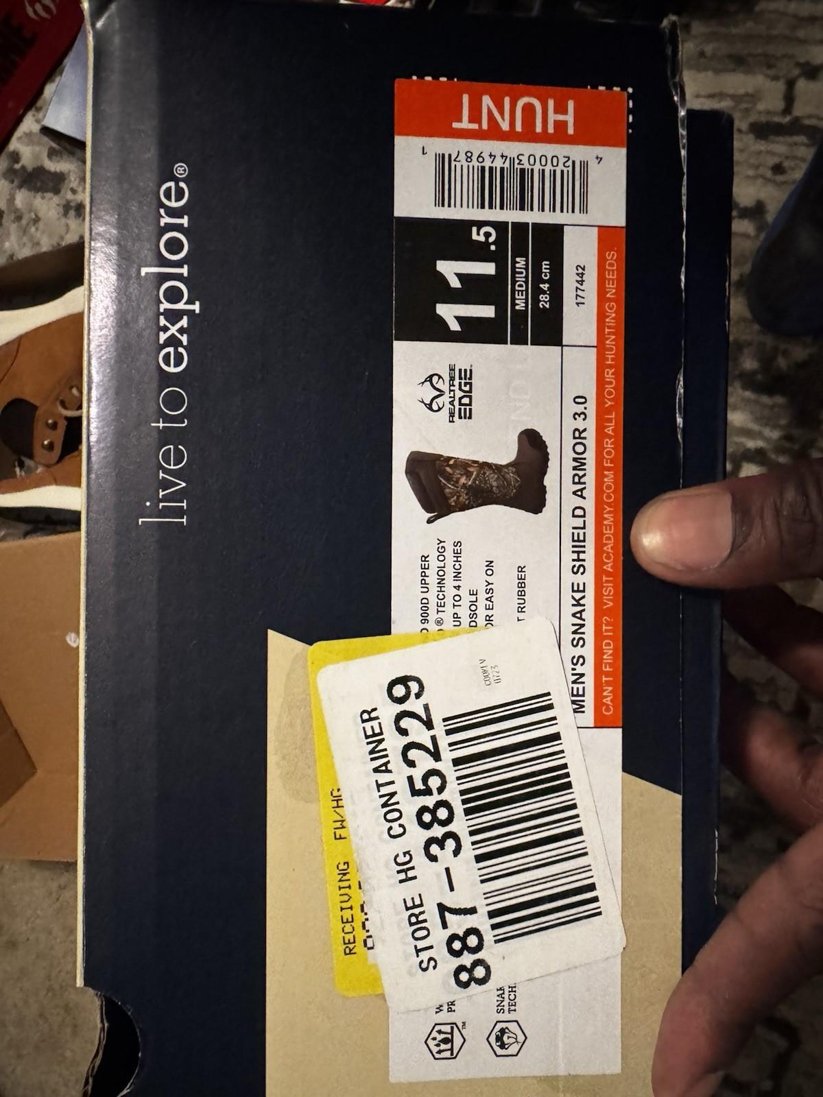 NEW Rocky Men’s Size 11.5 W-  400g Insulated Camo Hunting Boots *RKS0286CA