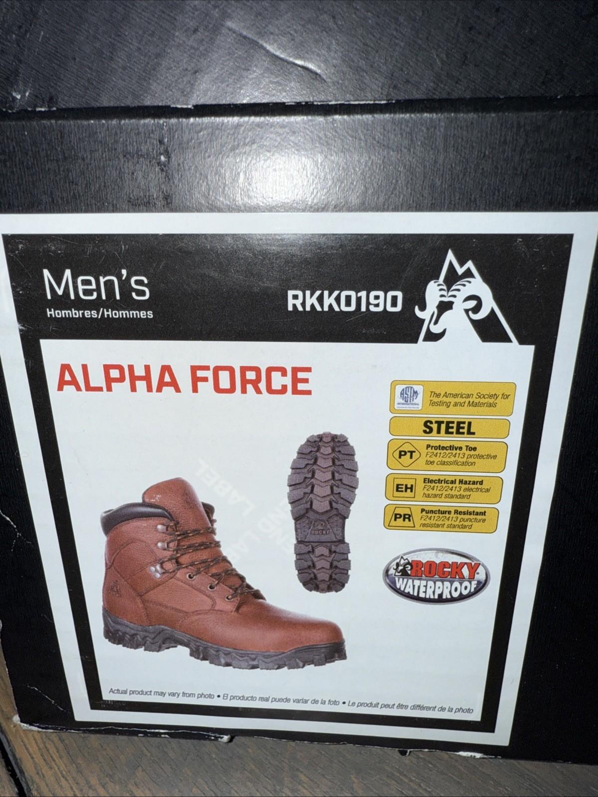 Rocky Alpha Force Steel Toe Boots NEW 5M Men’s