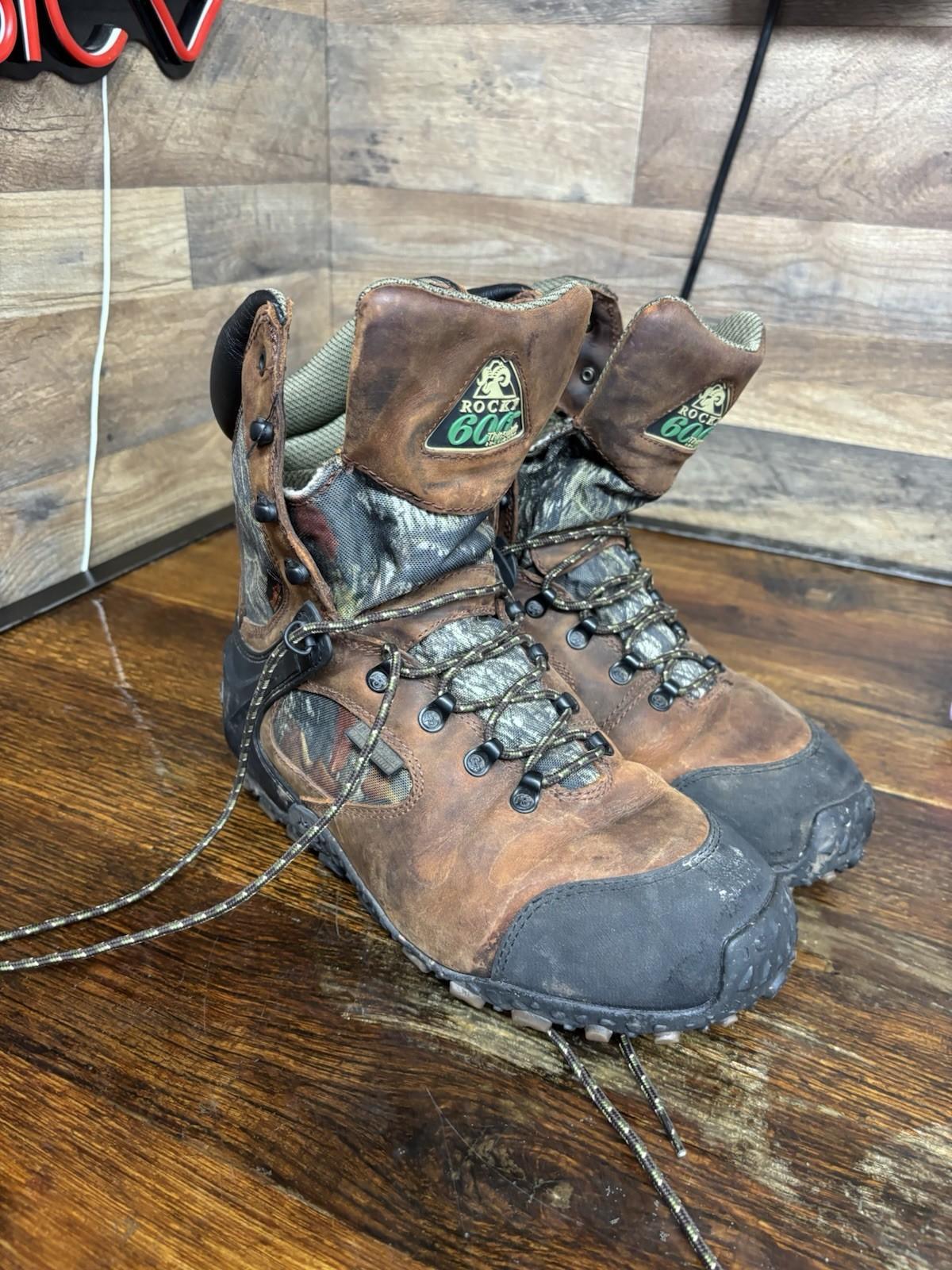 ROCKY Stalker 600 Grams Thinsulate Hunting leather Boots Brown Mens Sz 10 M 7945