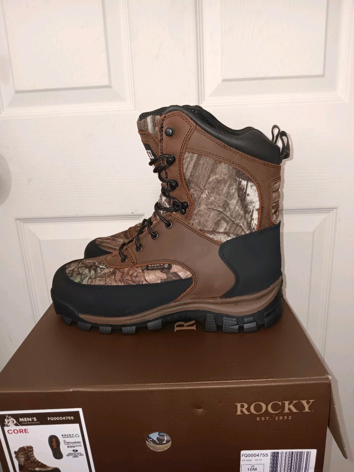 Rocky Camouflage Men’s Boots FQ0004755 Size 10M 800 Gm Thinsulate Waterproof New