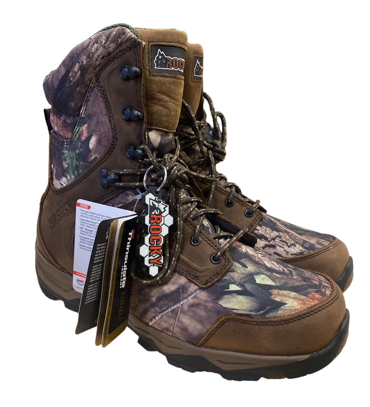 0730) Rocky Retraction 9” 800g 3M Waterproof Hunting Boots RKS0203 Men’s Size 11