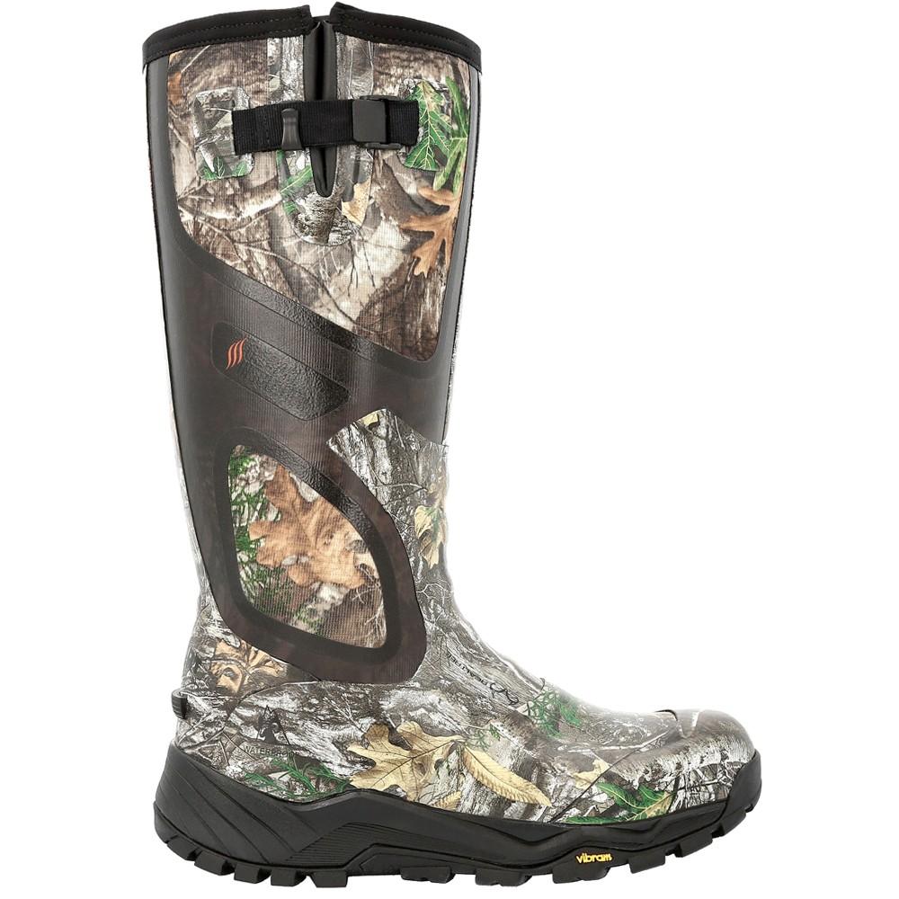 Rocky Xrb 1000G Insulated Waterproof Camo Rubber Round Toe Rain  Mens Green Casu