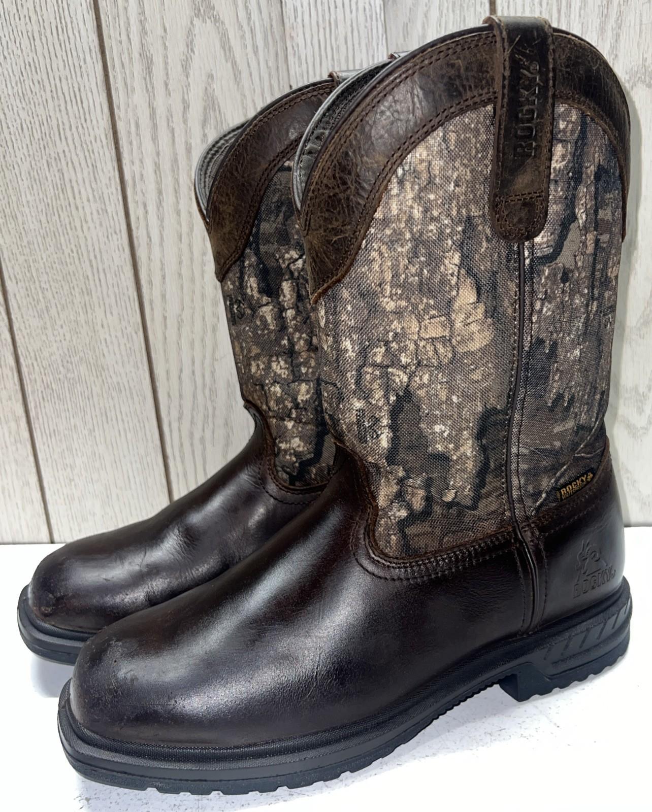 Rocky Worksmart 400G Insulated Camo Waterproof Boot 11” 8 M RKW0326