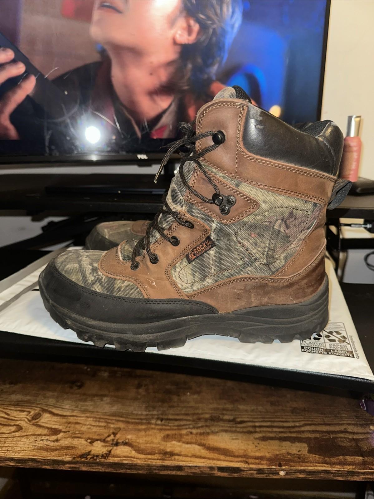 Rocky Boots Men 9 Waterproof Camo 400g Thinsulate Hunting Hiking FQ0004754