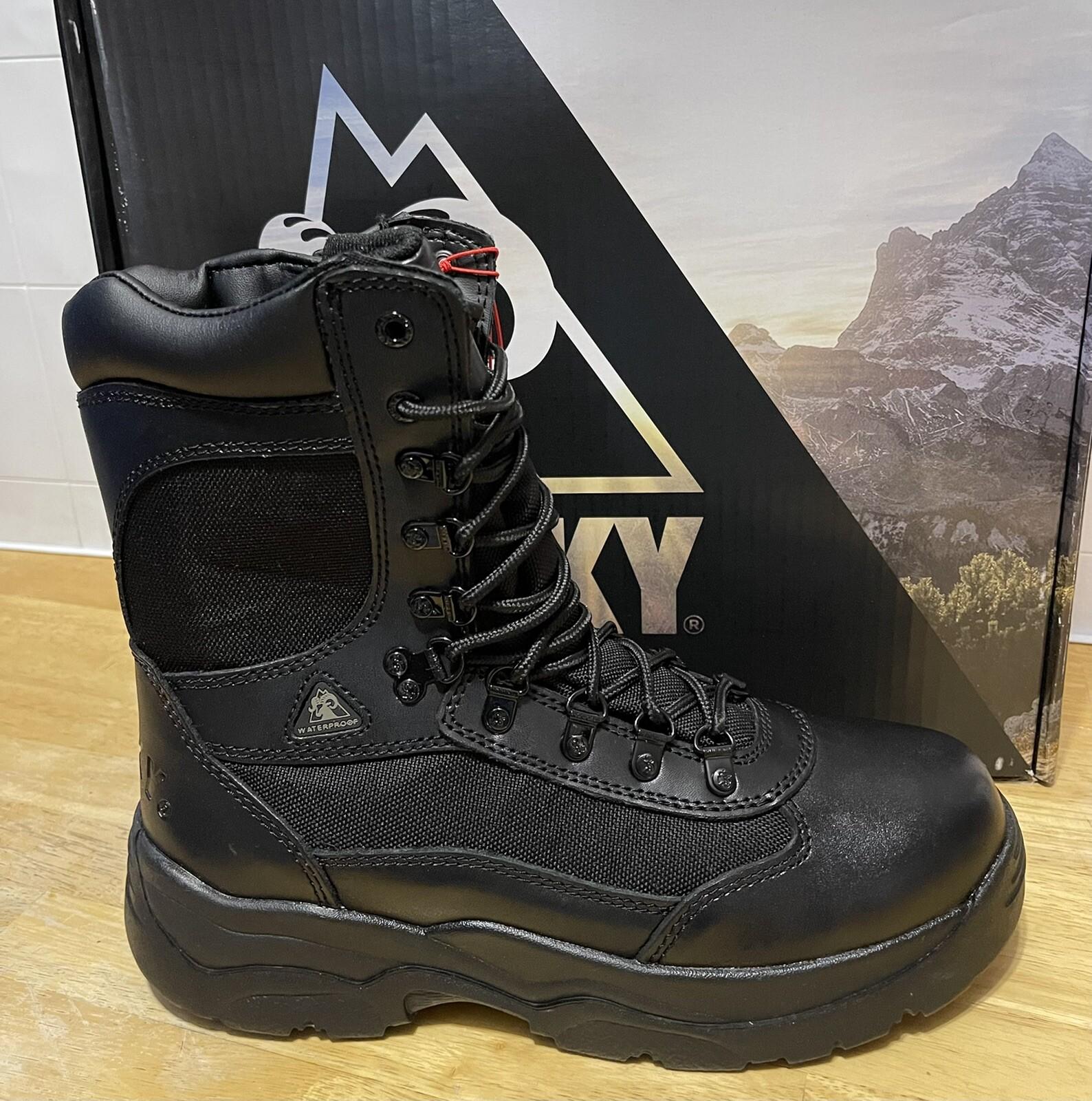 Rocky Fort Zipper Waterproof Public Service Boot combat tactical black size9.5 W