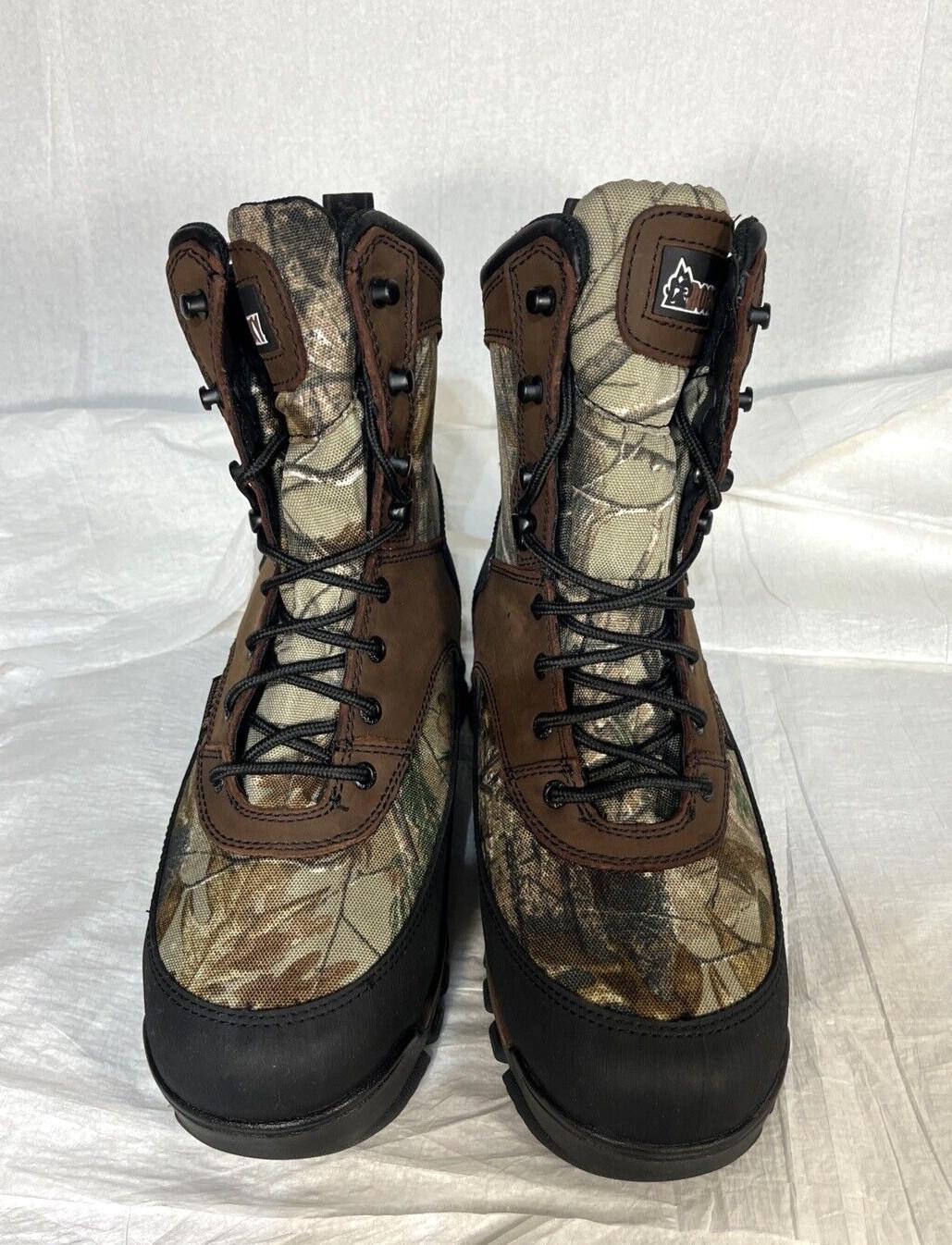 ROCKY CORE WATERPROOF 400G INSULATED OUTDOOR 8″ BOOTS Sz 9.5 W Brown Realtree
