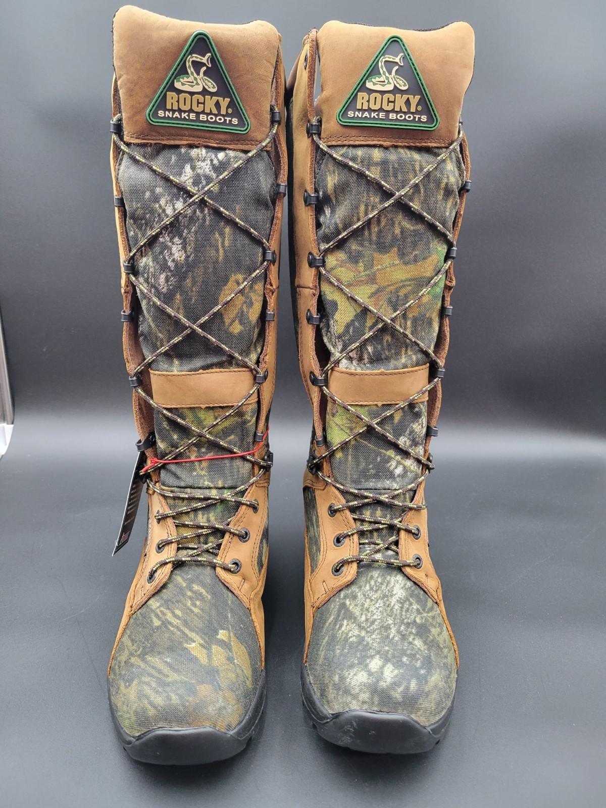 NIB Rocky Men’s” ProLight Hunting Waterproof Snake Boot Mossy Oak Break Up Sz 8W