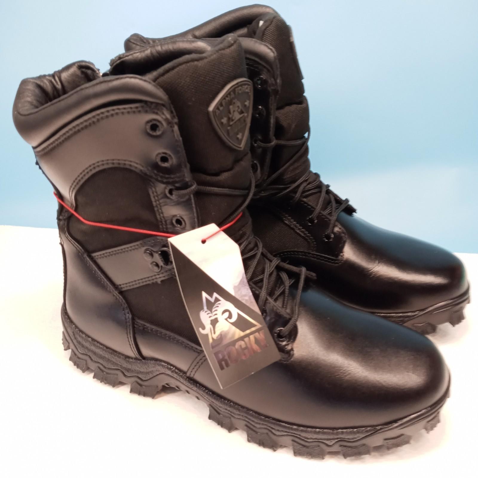 Rocky Alpha Force 2173 Mens 8″ Tactical Wateproof Side Zip Boots Size 12 NWT