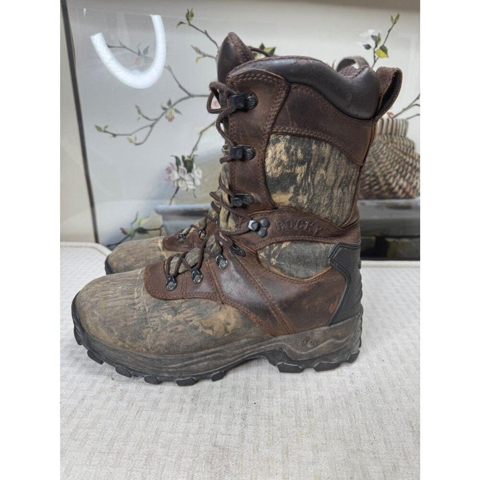Rocky Waterproof 1000g Thinsulate Mens Hunting Boots Size 10M Genuine Leather