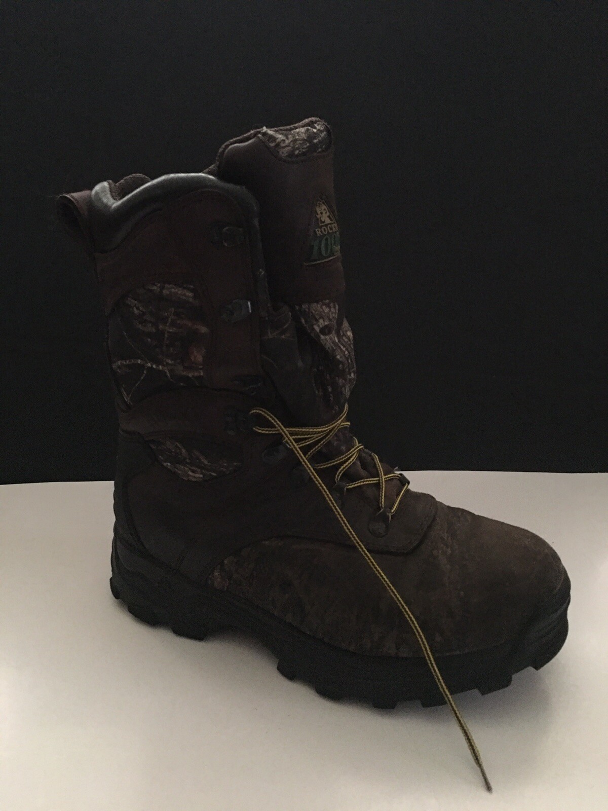 Rocky Sport Utility 1000G Insulated Waterproof Boot Brown/Camo  9″ tall Sz 10.5