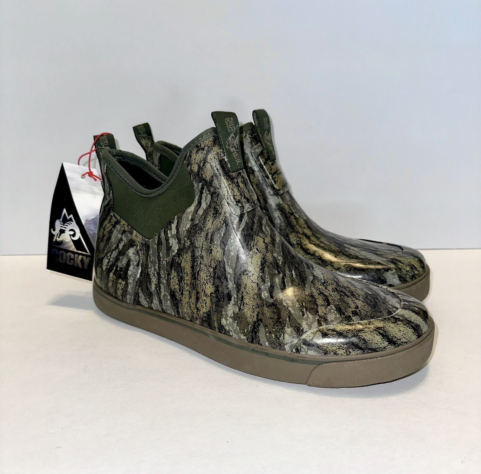 Rocky Stryker Mossy Oak Aspect 5″ Pull-On Boots *New* Men’s 10 * Hunting Fishing