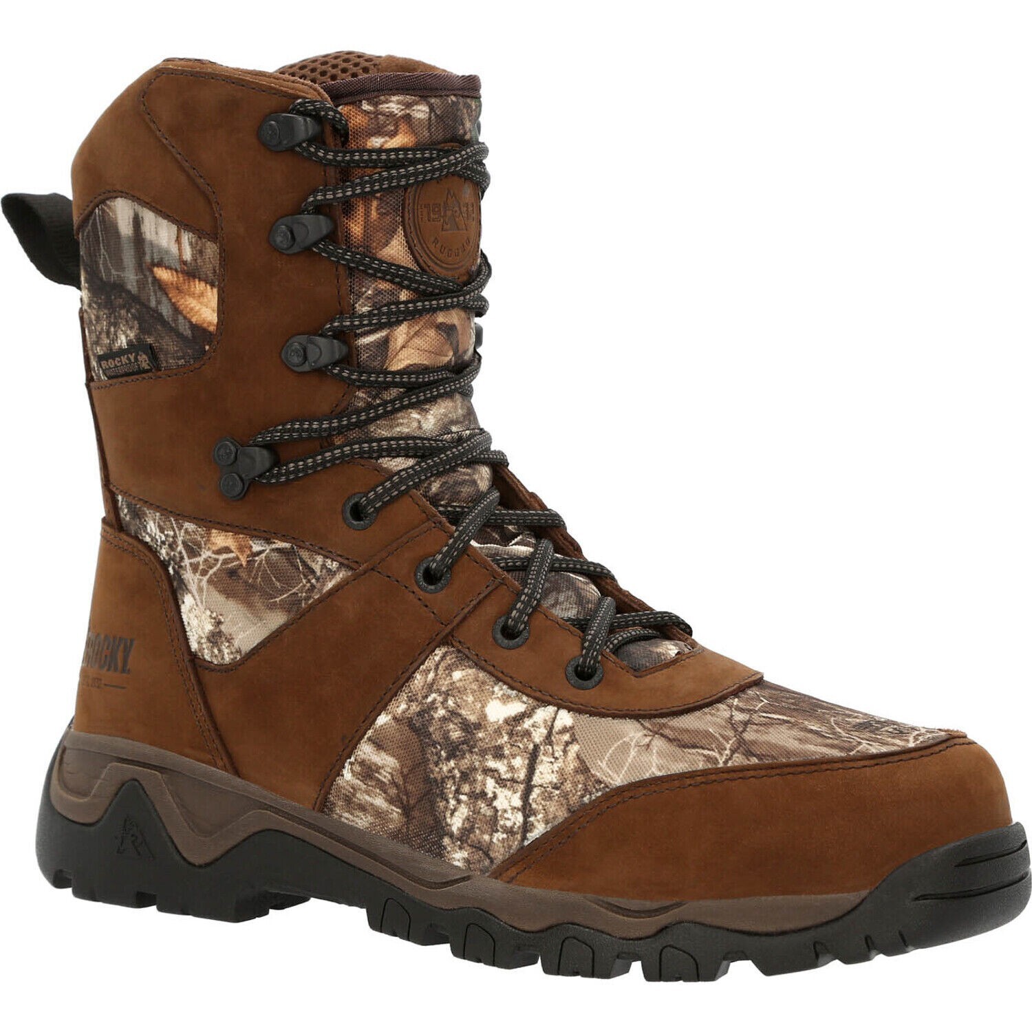 NEW Rocky Mens Realtree Edge 800G Red Mountain Hunting Boots Size 10 WIDE