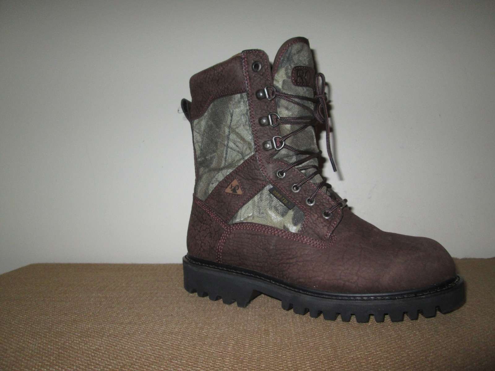Men’s ROCKY Brown Leather/ Camo 800 G Thinsulate Gore-Tex Boots ~ 8.5 *WORN 1 X