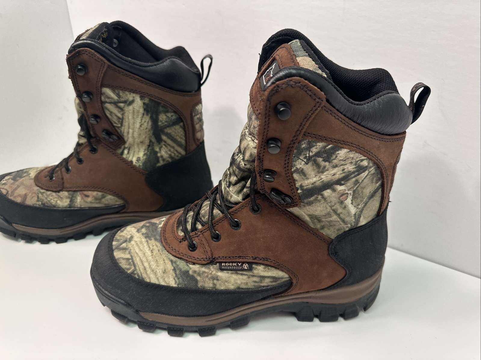 Rocky CMO 8” Outdoor Waterproof Mossy Oak 800 Thinsulate Camo Hunting Boots 9W
