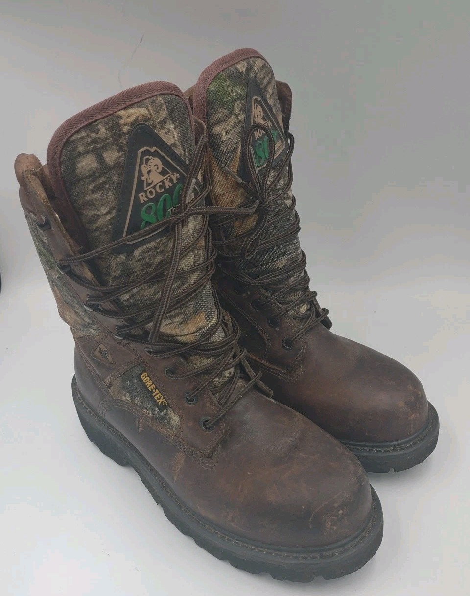 Rocky Gore-TEX Soft Boots Mens 6MW Brown 800 Thinsulated Waterproof #4850