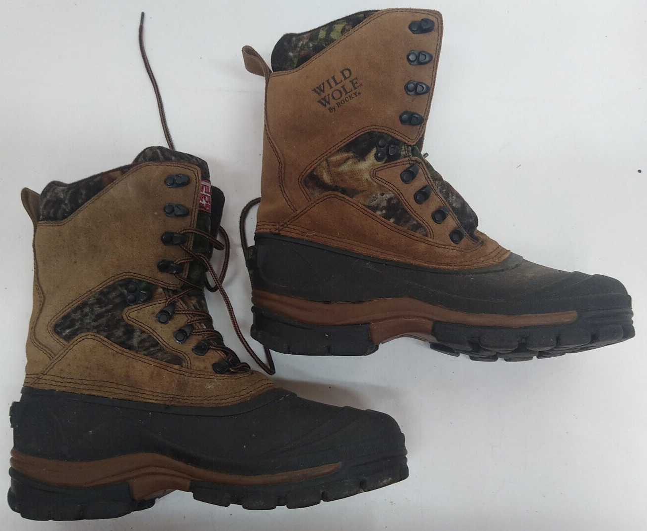 Rocky WILD WOLF Mens Camo Leather Thinsulate Ultra Waterproof Hunting Boots 10W