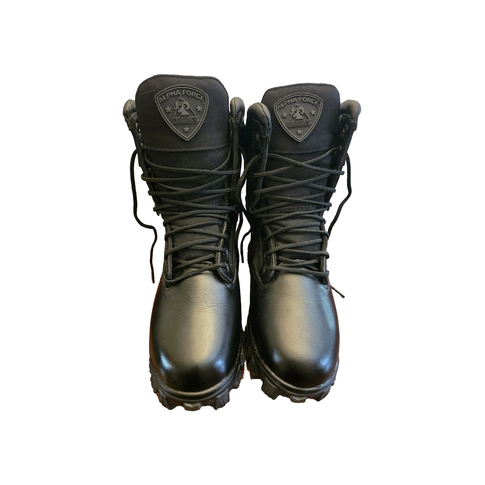 Men’s Rocky 8 Alpha Force Waterproof Boots Black Size 5.5