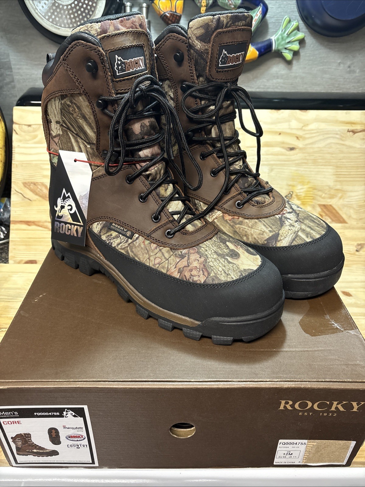 Rocky Core Waterproof 800G Insulated Outdoor Boot-Size 12M