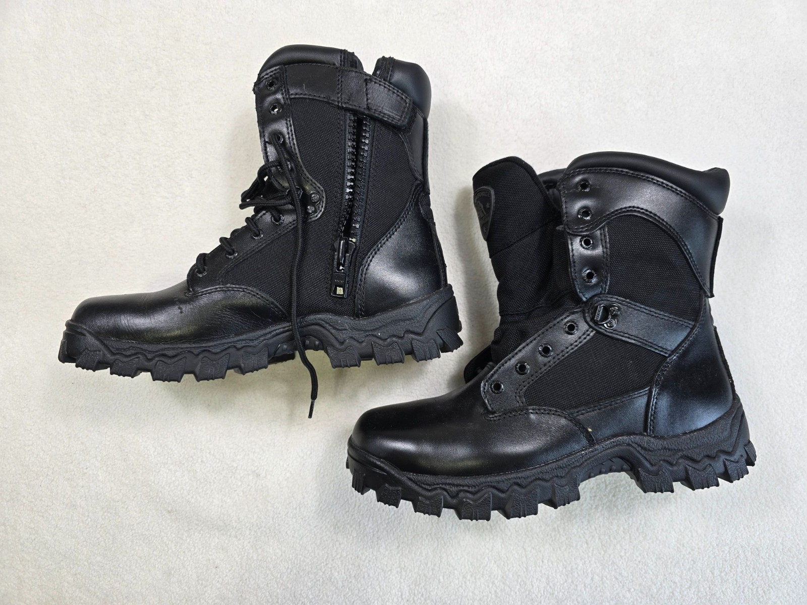 Rocky Mens 8″ Alpha Force Boots Size 9.5 Black Leather & Fabric WORN ONCE