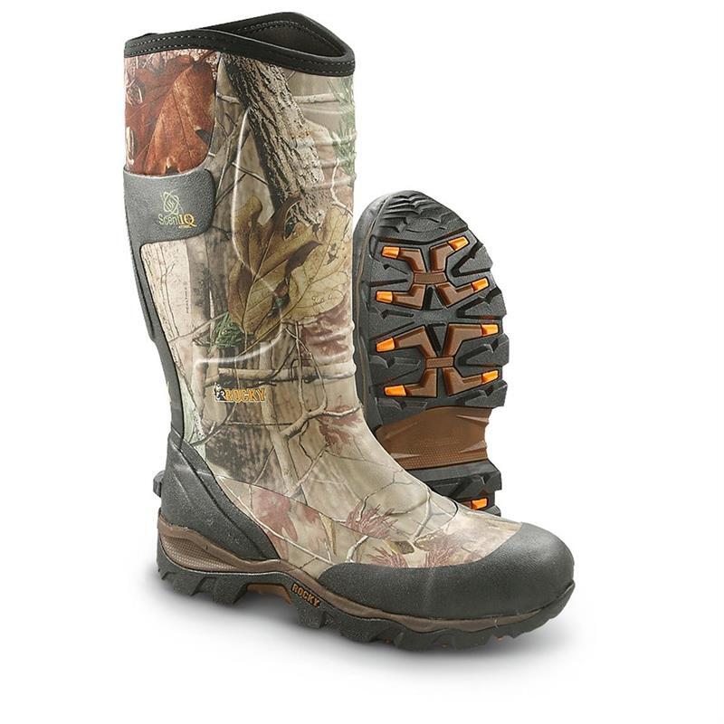 NEW Men ROCKY MUDSOX Insulated Mossy Oak Infinity Camo Rubber Boots – Model 4786