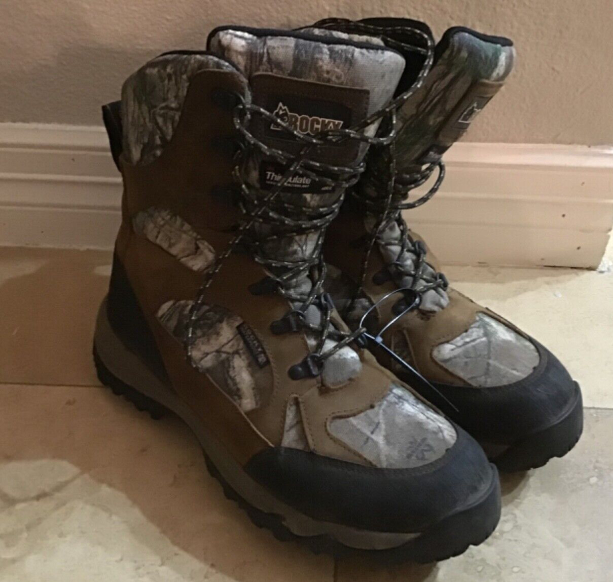 Rocky Thinsulate Waterproof Camo Hunting Boots Men’s 9.5