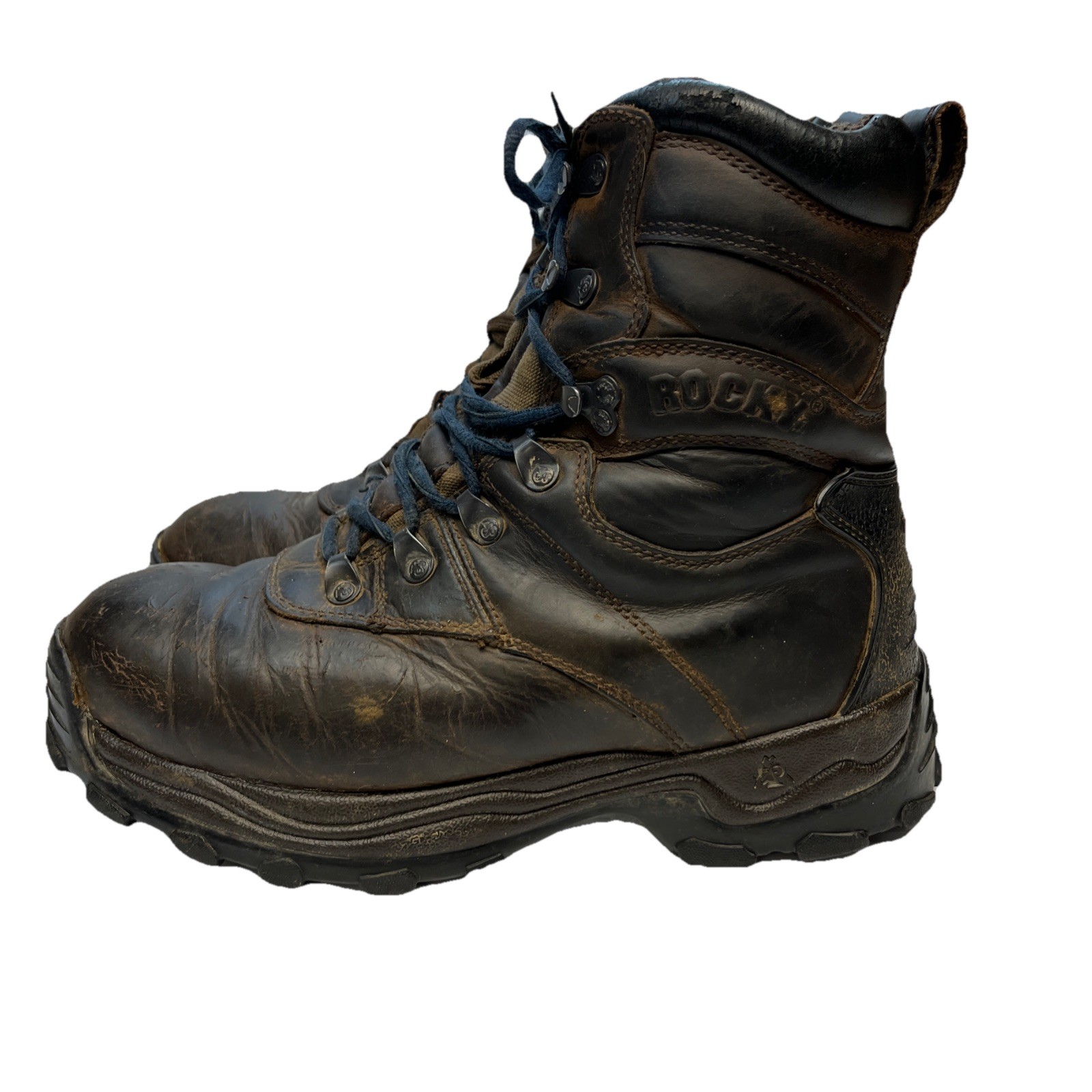 Rocky Sport Utility Men’s 600 Gm Insulated Leather Boots Size 9.5W Distressed