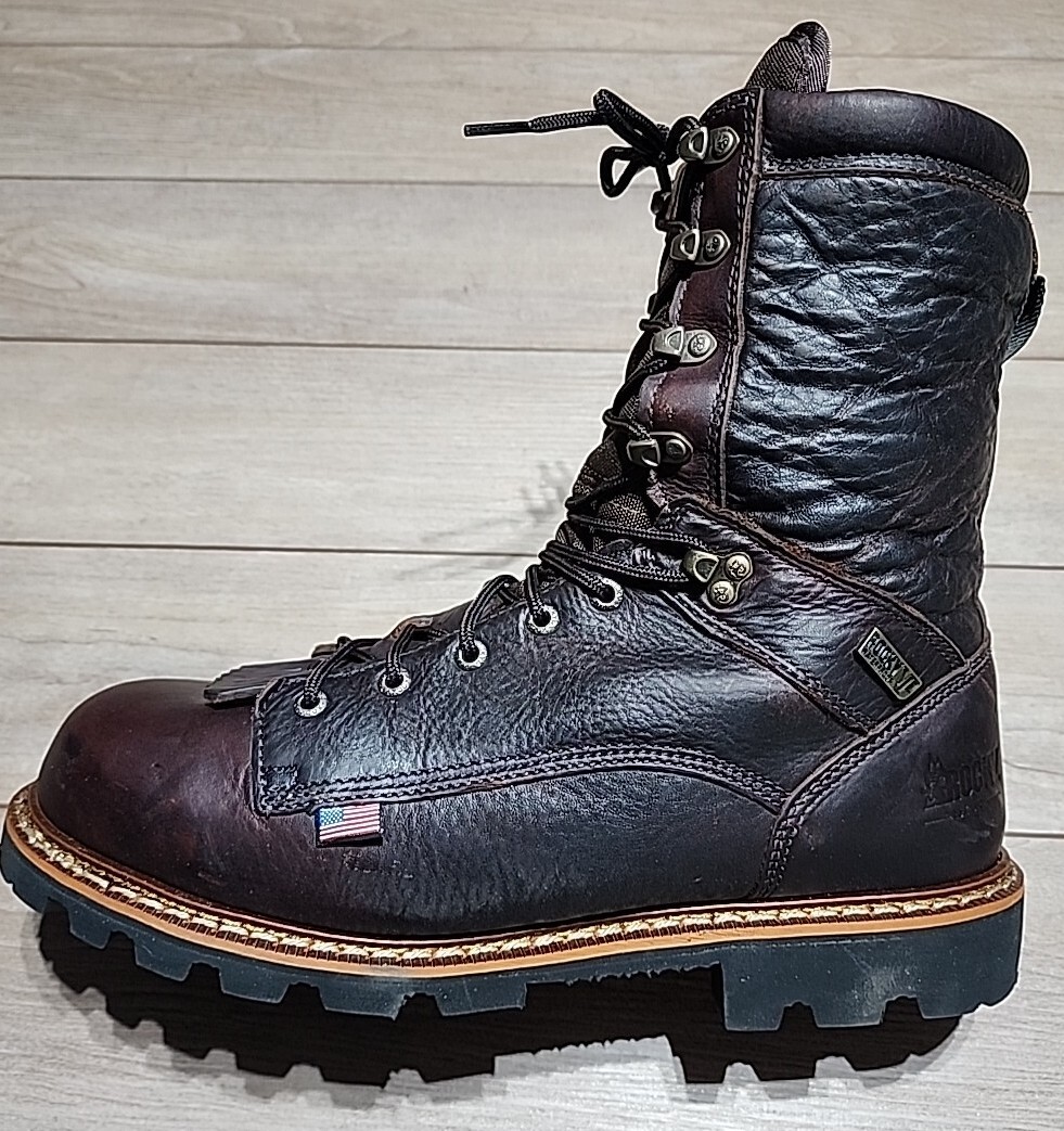 Rocky Elk Stalker 1000g Insulated Waterproof Outdoor Boot Sz 12 Wide Dark Brown