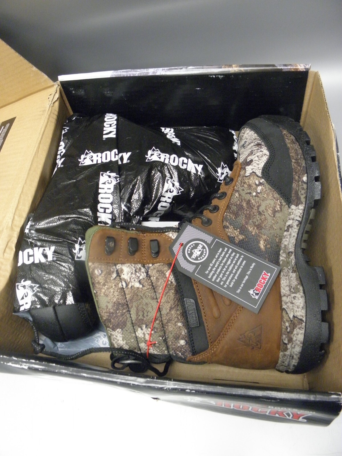 ROCKY BOOTS LYNX MEN’S 10 W TRUE TIMBER WATERPROOF INSULATED HUNTING BOOTS