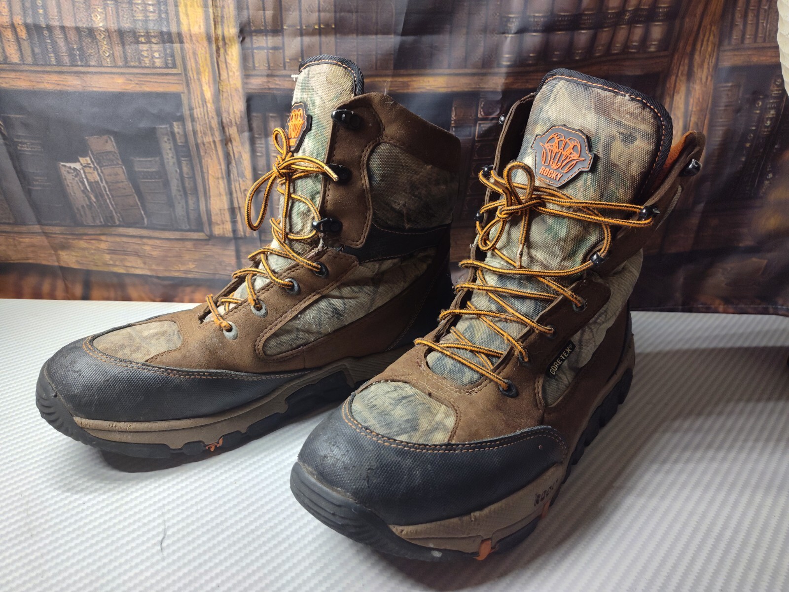 Rocky Boots Primaloft Camo Gore Tex 4777 800 Gram Insulation Mens Size 13 M