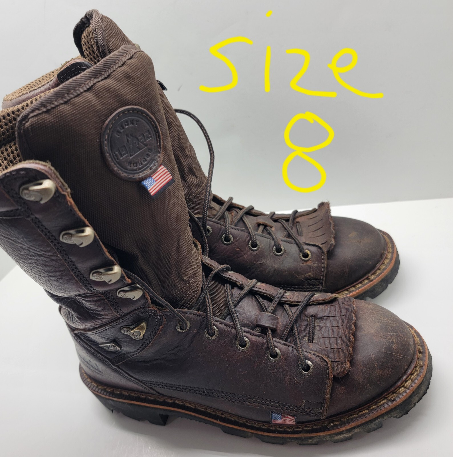ROCKY ELK STALKER WATERPROOF OUTDOOR BOOTS RKS0564 USED CONDITION