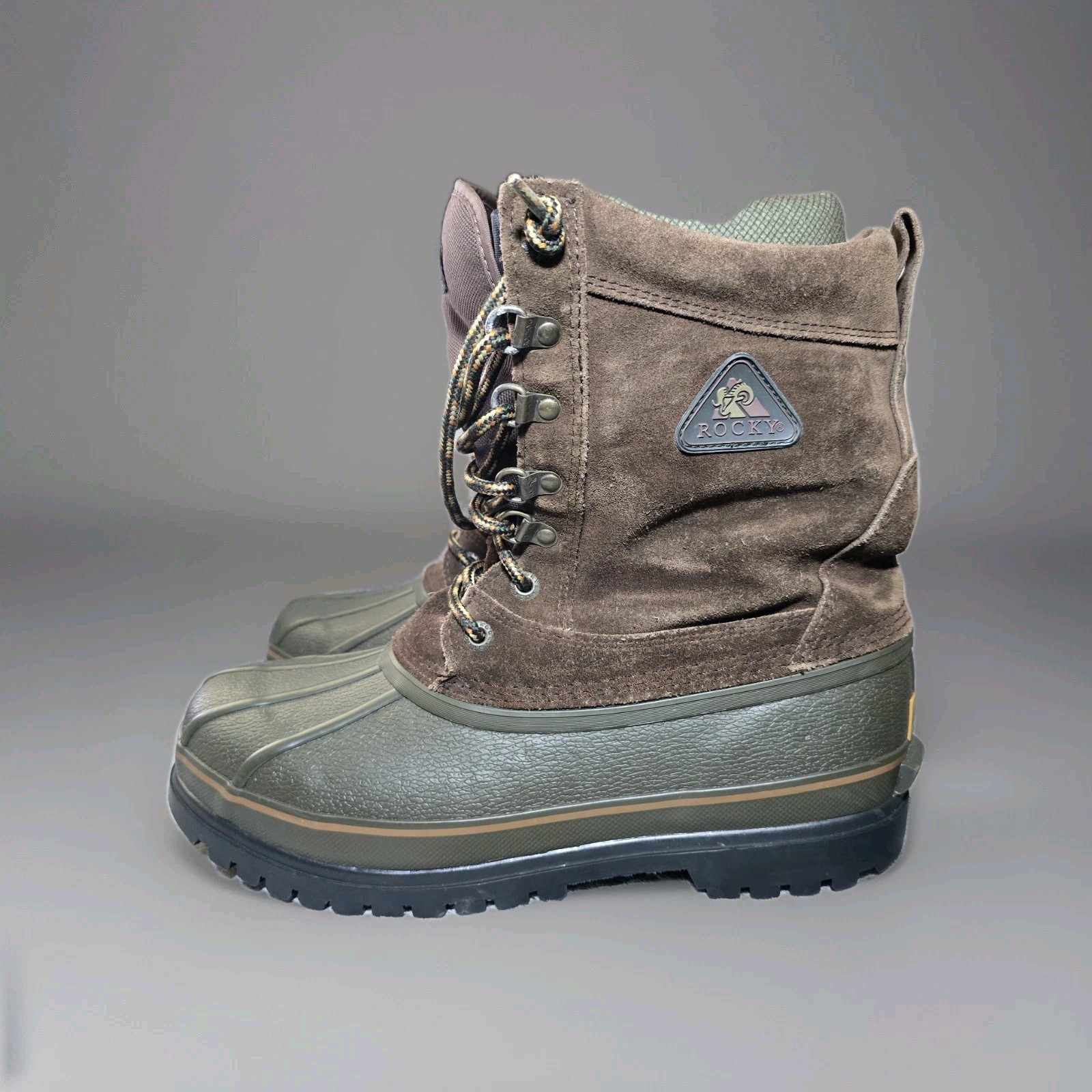 THINSULATE ROCKY Mens Gorp Core Suede Waterproof Green Boots Style 7758 SZ 10M