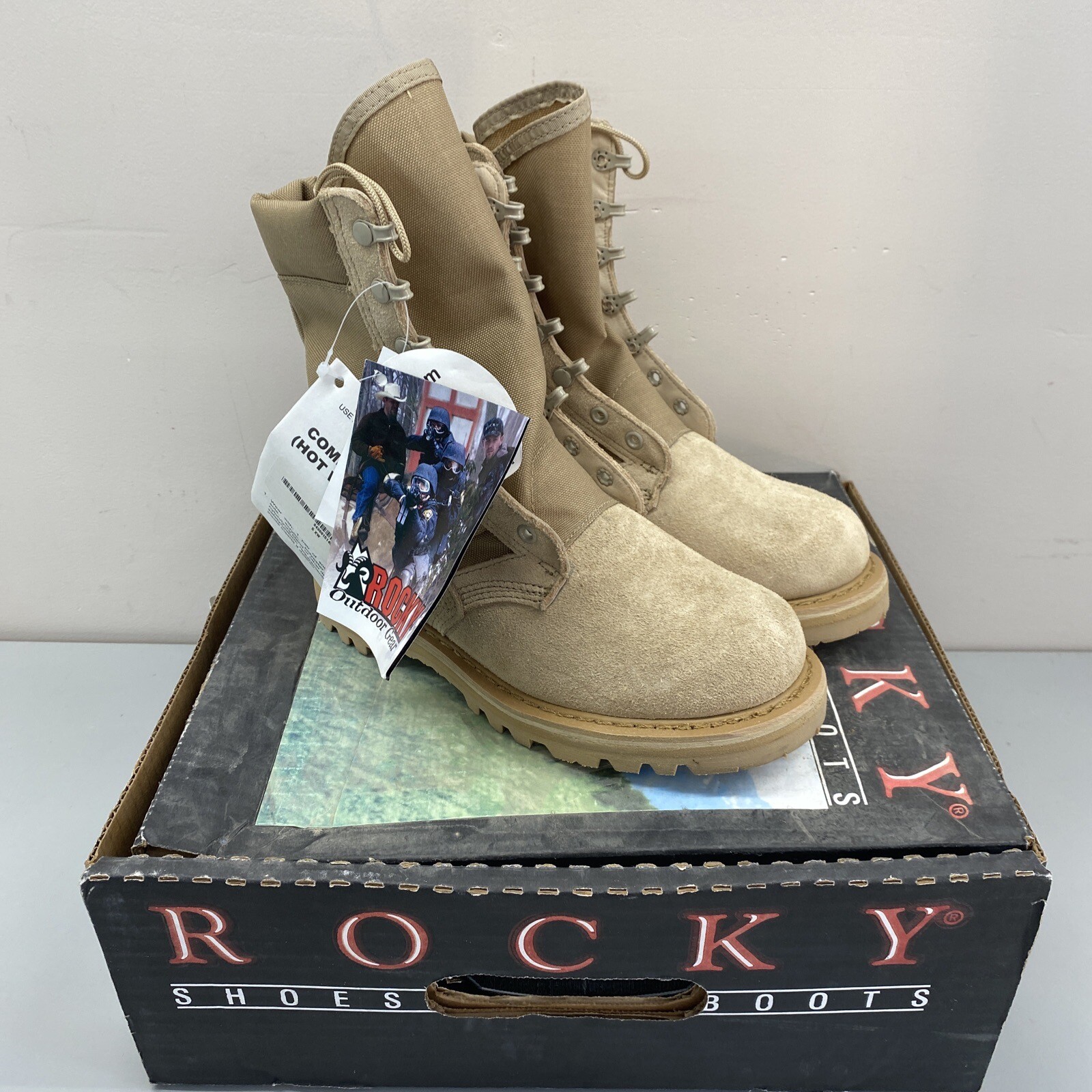 Rocky Hot Weather Army Combat Boot Coyote 789 Mens Sz 5 XW Made In The USA