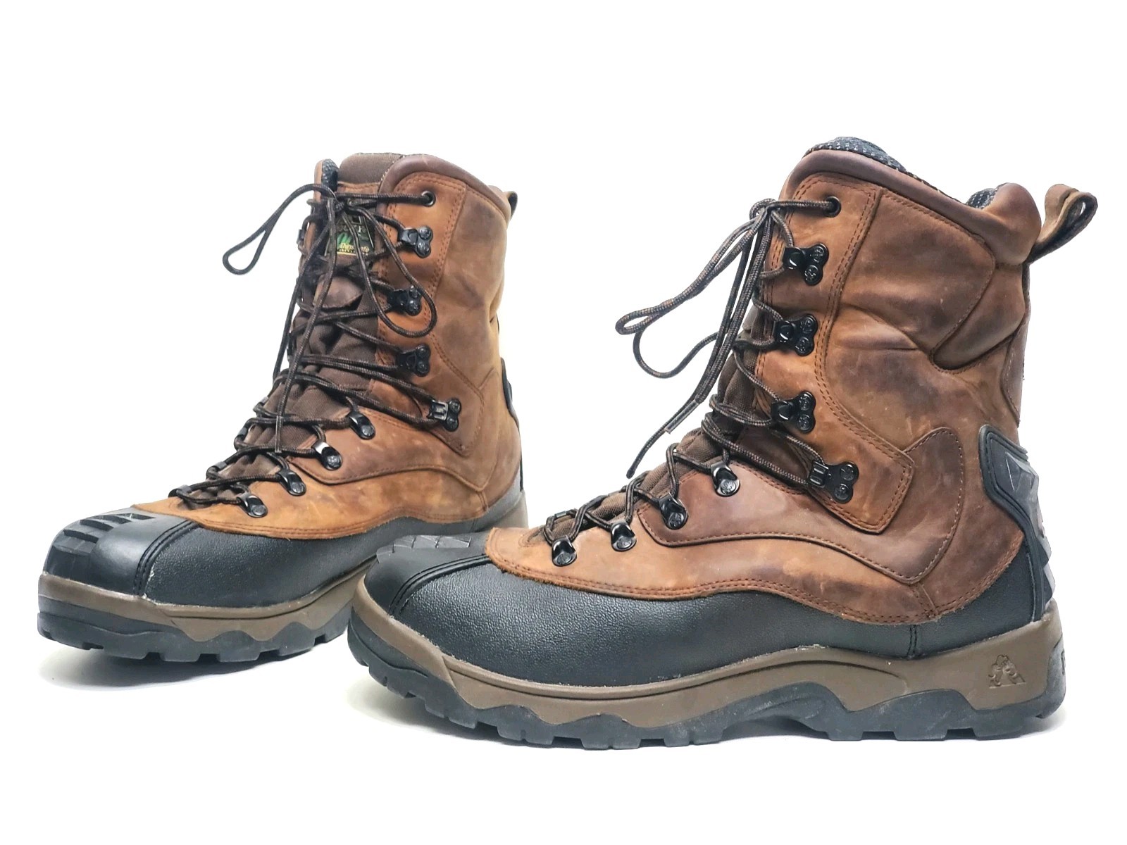 ROCKY 7444 Brown Leather Soft Toe 600g Insulated Outdoor Utility Boot Men’s 13 M