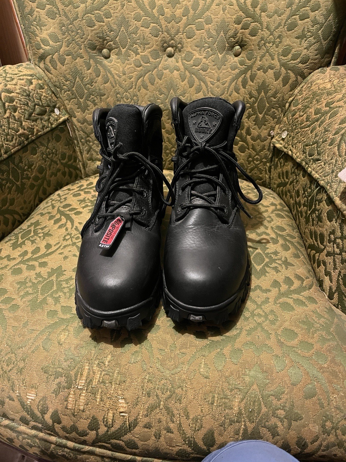 NWOT Rocky Alpha Force Waterproof Men’s Black Combat Tactical Boots Size 8.5