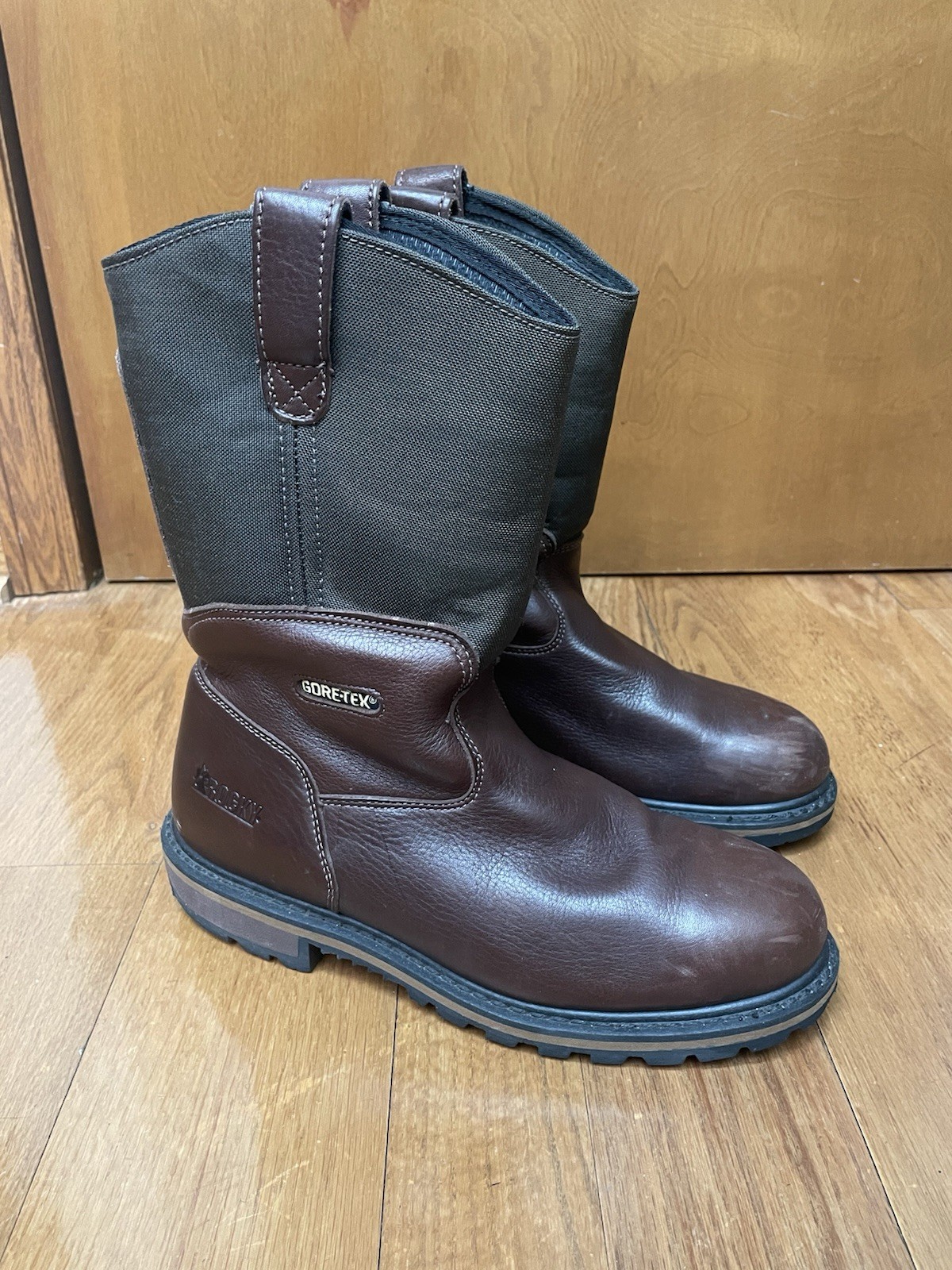 Men’s Rocky 328 11″ Leather Pull On Ranger Waterproof Boots Size 9.5 M