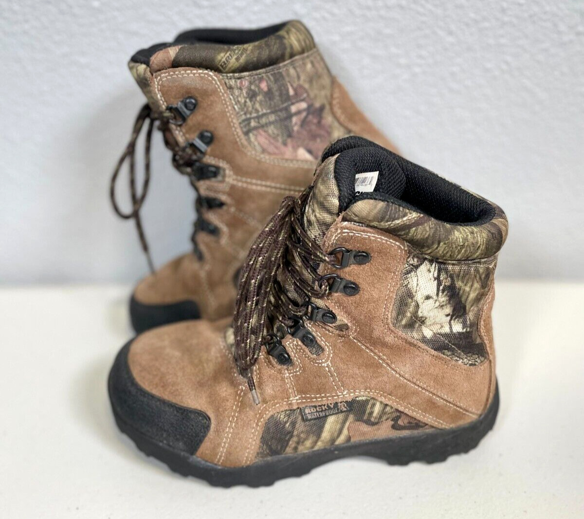 Rocky Thinsulate Ultra Insulation 800 Grams Youth Lace Up Hunting Boots 3M Camo