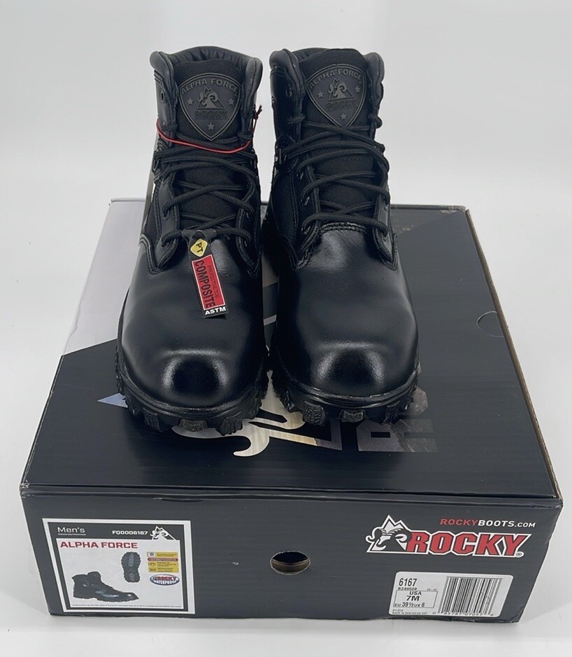 New In Box Rocky Alpha Force Work/Combat Boots Men 7