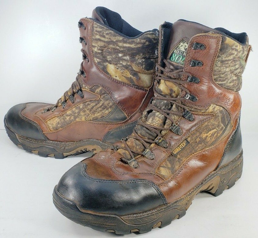 MENS ROCKY  Gore-Tex 800g CAMO HUNTING WORK BOOTS 13M  WATERPROOF INSULATED 7390
