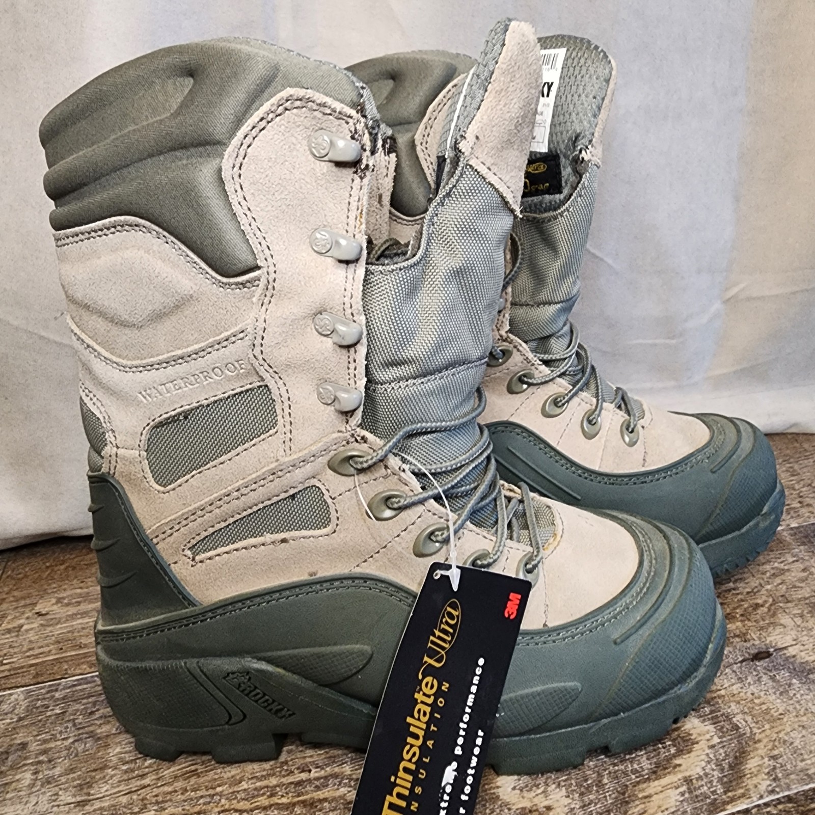 Rocky Blizzard Stalker Boots Sage 1200 Gram Men’s Size 5M Waterproof Thinsulate