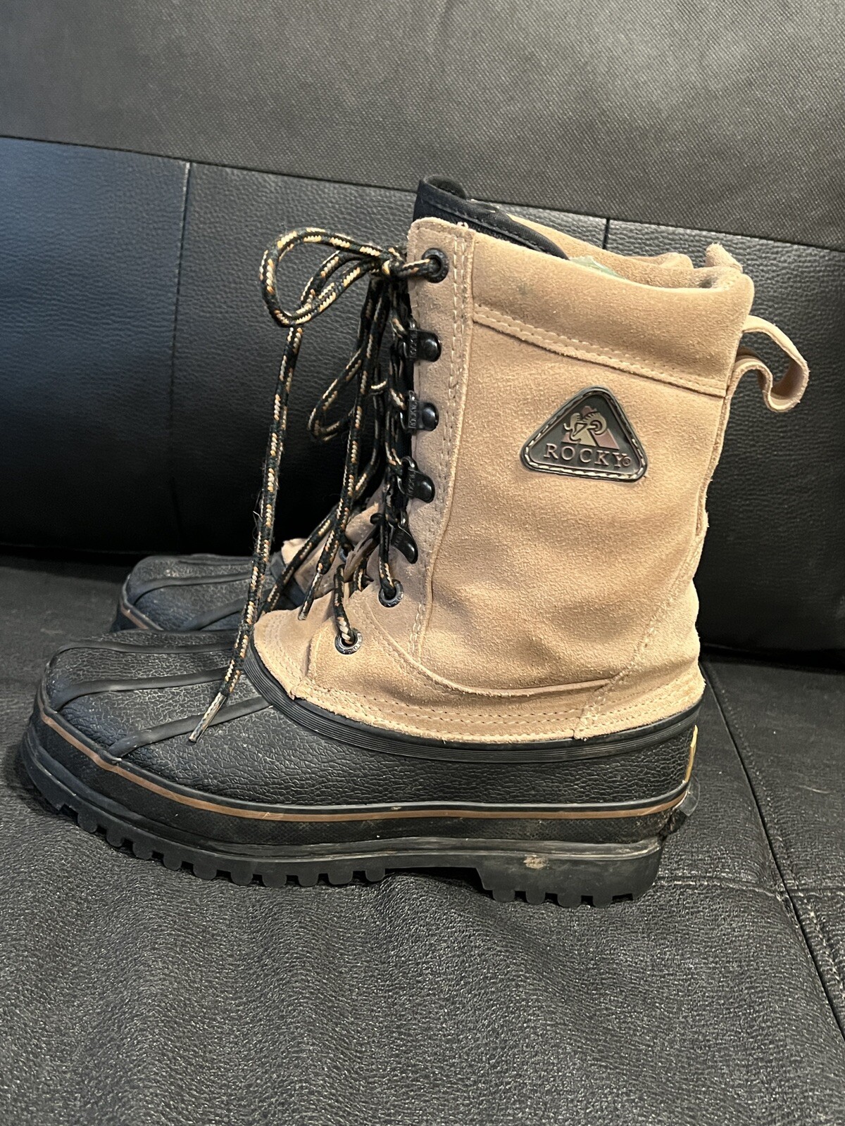 Rocky Thinsulate Winter Snow  Hunting Boot Men’s Sz 7 7856 Brown Leather Rubber