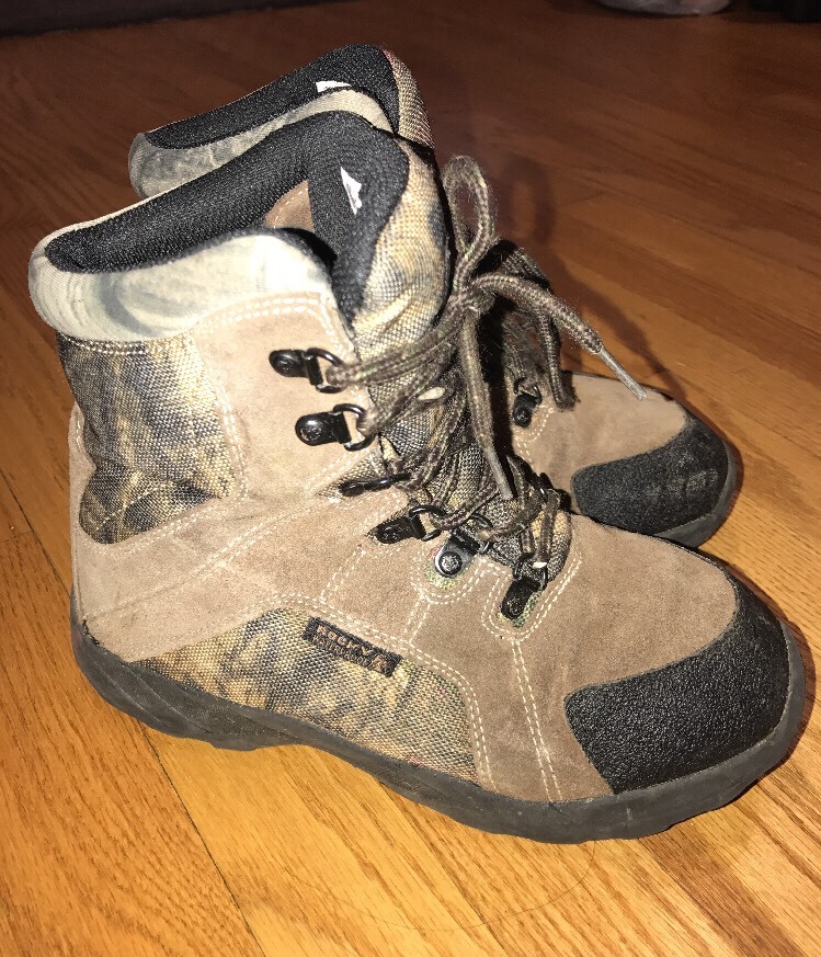 ROCKY Hunting Hiking Fishing Waterproof CAMOUFLAGE Real Tree Boots Boys Sz 4.5 #